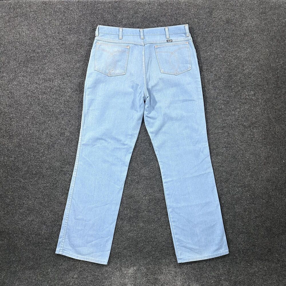 Vintage 70s Wrangler Light Wash Mens Jeans Size 36x30 Bootcut